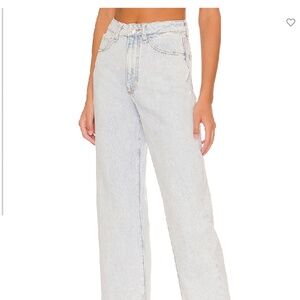 WeWoreWhat Mom Slit Super Light Straight Jean 26 Super Light